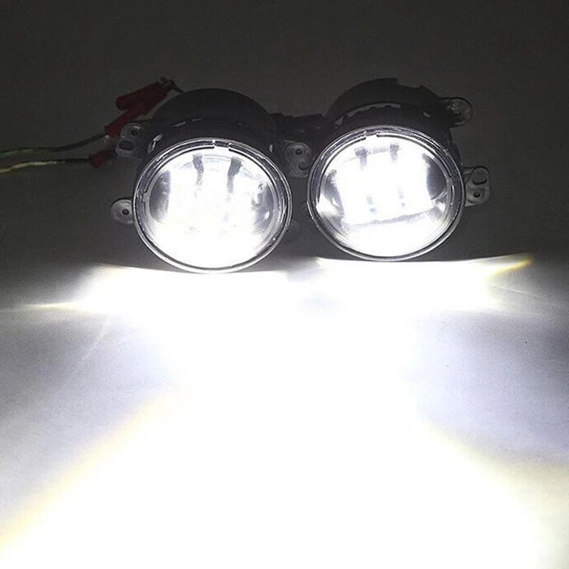

12pair/ctn 30w led 4 inch White Round fog lights lens Projector 4'' Fog Lamp For Off-road lighting Jeep Wrangler Dodge Chrysler