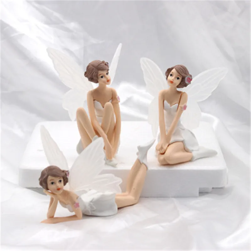 3 шт. Летающий цветочный Сказочный Сад DIY миниатюрные белые цветы ангела