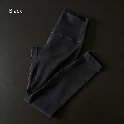 Black Супер мягкие обнаженные штаны для йоги и фитнеса для женщин 4-Way эластичные спортивные лосины анти-пот высокая Талия тренажерный зал Спортивные Леггинсы - Цвет: Black