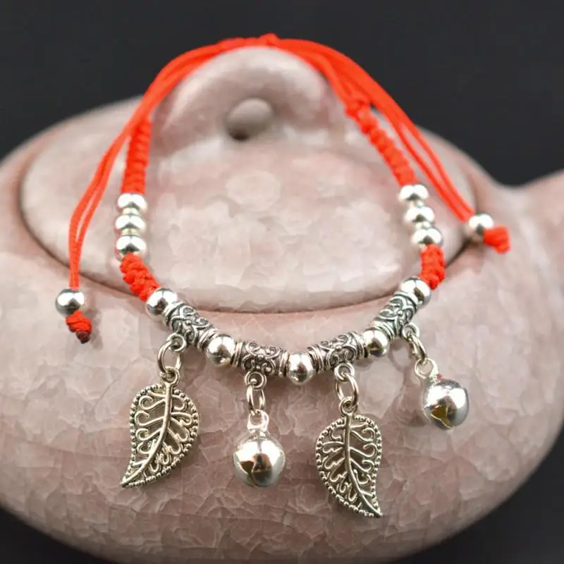 Женские кольца для рук модные тонкие красные подвески браслеты с ангельским