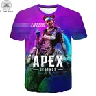 Новинка лета 2019, 3D футболка для детей, Apex Legends, Повседневная футболка с коротким рукавом для мужчин и женщин, S-160 футболка
