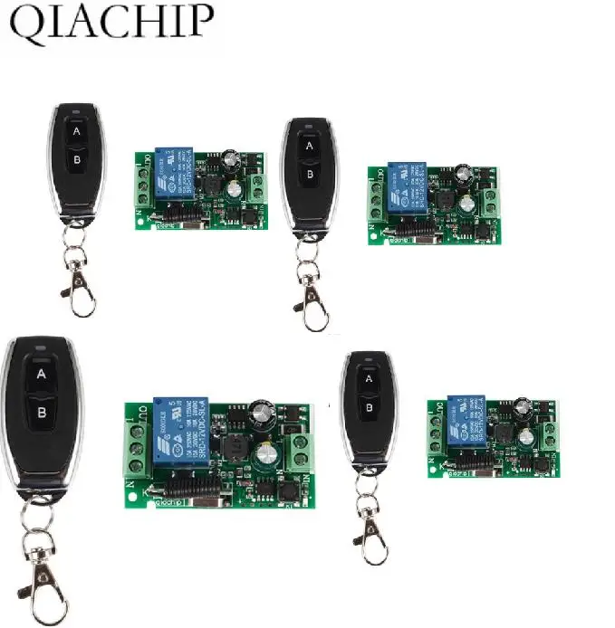 QIACHIP 433 МГц DC 12 В 4 CH Кнопка RF беспроводной копирующий код дубликатор для открывания Гаражных дверей клон брелок переключатель дистанционного управления
