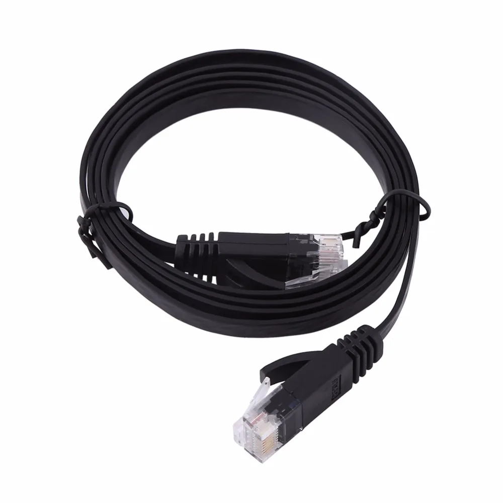 1000 м черного цвета 1 8 3 5 м. 10mCable RJ45 CAT6 сети Ethernet плоский кабель для локальной UTP патч