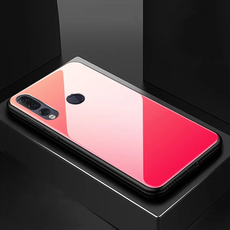 Тонкий силиконовый чехол белого цвета для lenovo Z5S z5s с градиентом, жесткая задняя крышка из закаленного стекла для lenovo Z5S, чехол s Shell