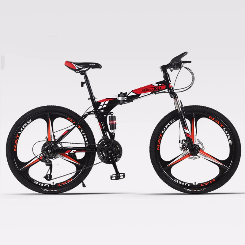 Горный велосипед 26 дюймов складной трехножевое колесо двойное Демпфирование