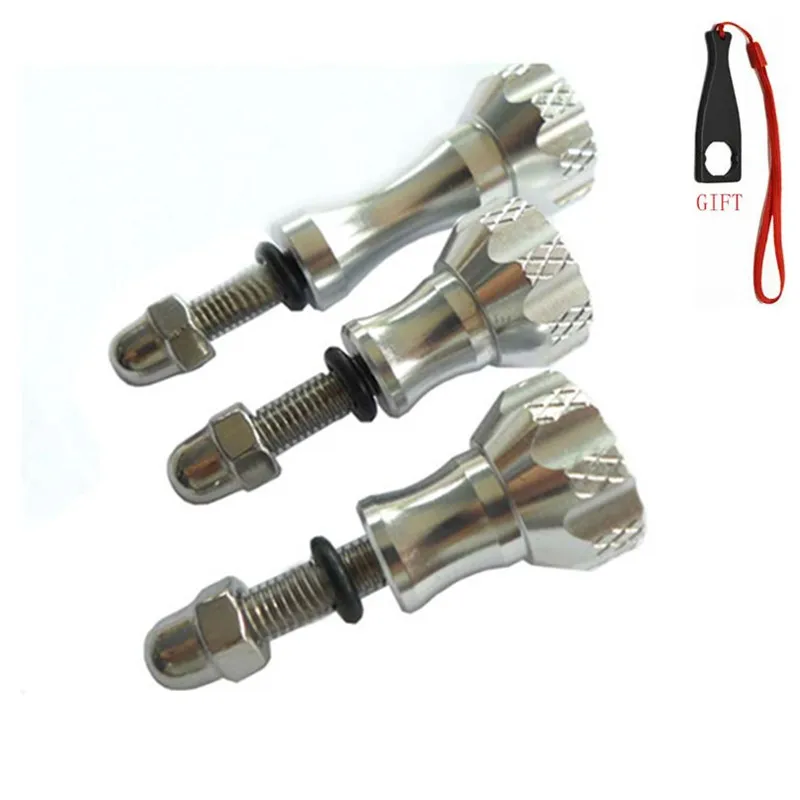 Серебристый цвет Suptig Aluminum Thumbscrew Set for Gopro Hero7 6 5 4 Session Aluminum Thumb Screw Bolts 2 Short+ 1 Long For Xiaomi yi 4k sjcam - Цвет: Серебристый цвет
