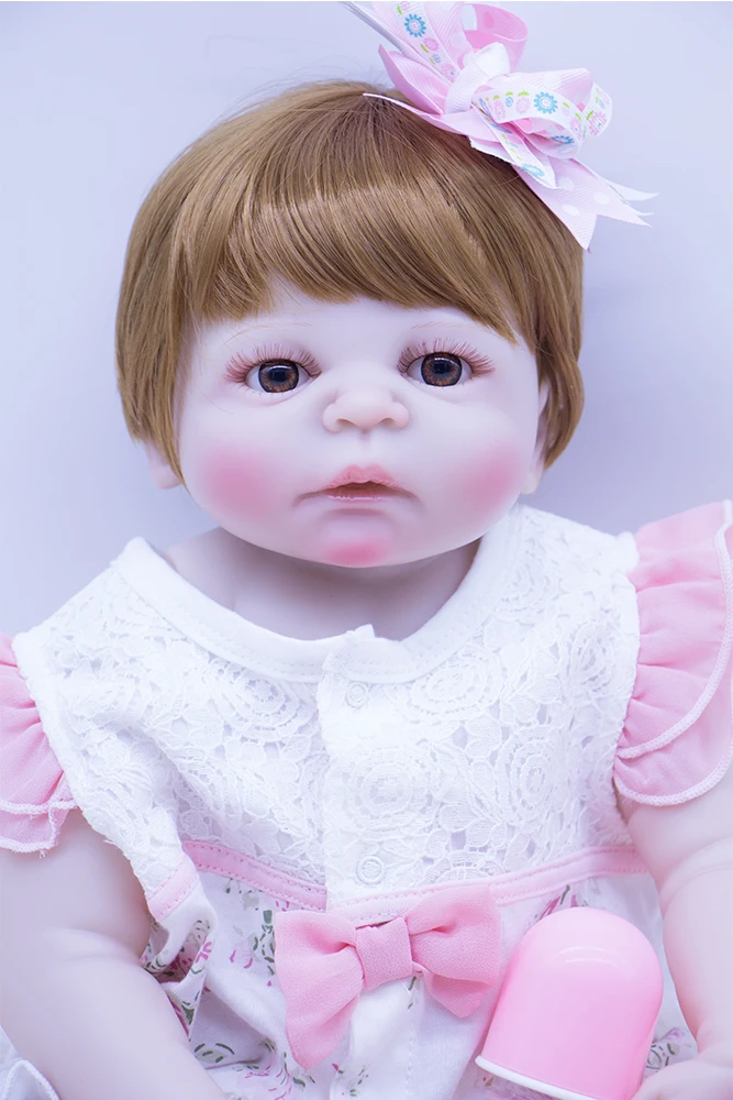 Кукла 55 см силиконовая кукла для новорожденных девочек настоящая живая Bebes Reborn