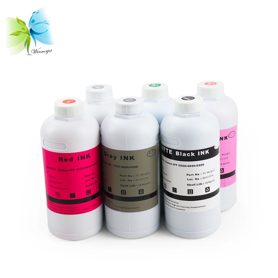Winnerjet 12 цветных пигментных чернил для принтера Canon imagePROGRAF pro 500|pigment ink|ink for canonink printer