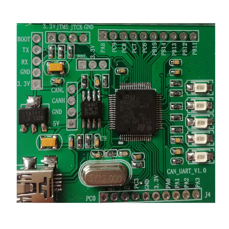 For STM32F103RTC development board with OBD bus transceiver core contains source code |