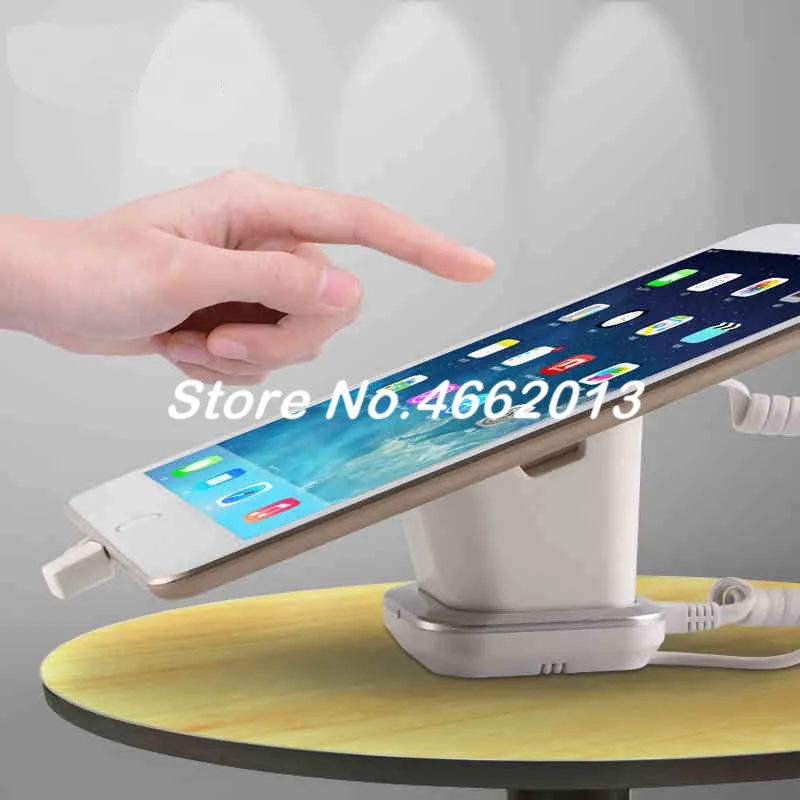 

New Mobile Tablet security stand Cell phone display holder burglar alarm anti theft for retail with charging and alarm function