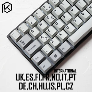 kprepublic international norde eu uk es fi fr no it pt de hu vowel letter cherry profile dye sub keycap thick pbt for keyboard free global shipping