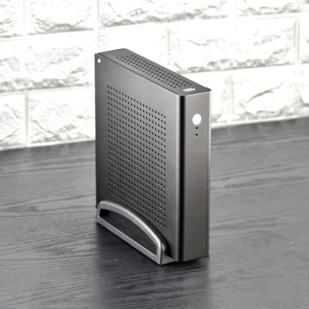 HTPC мини Чехол для ПК алюминиевый сплав шасси Micro Tower компьютер Тонкий ITX Настольный для домашнего офиса