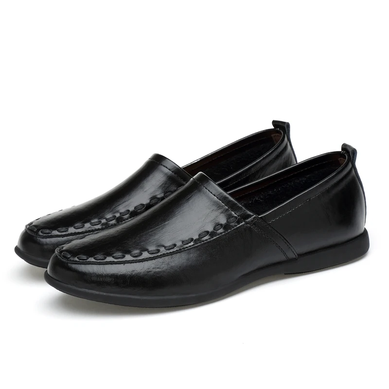 

MVVT Brand Mesh Summer Men's Loafers Genuine Leather Casual Shoes Men Plus Size Men Flats Driving shoes White Leather Shoes