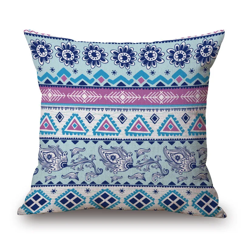 Наволочка для свадебного подарка 45х45см Современная Геометрическая этническая