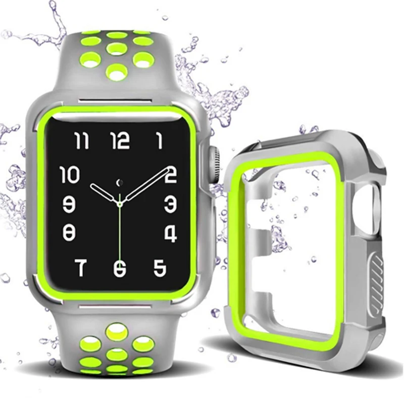 Защитный чехол и ремешок для apple watch 4 3 band 44 мм 40 защитный correa спортивный браслет