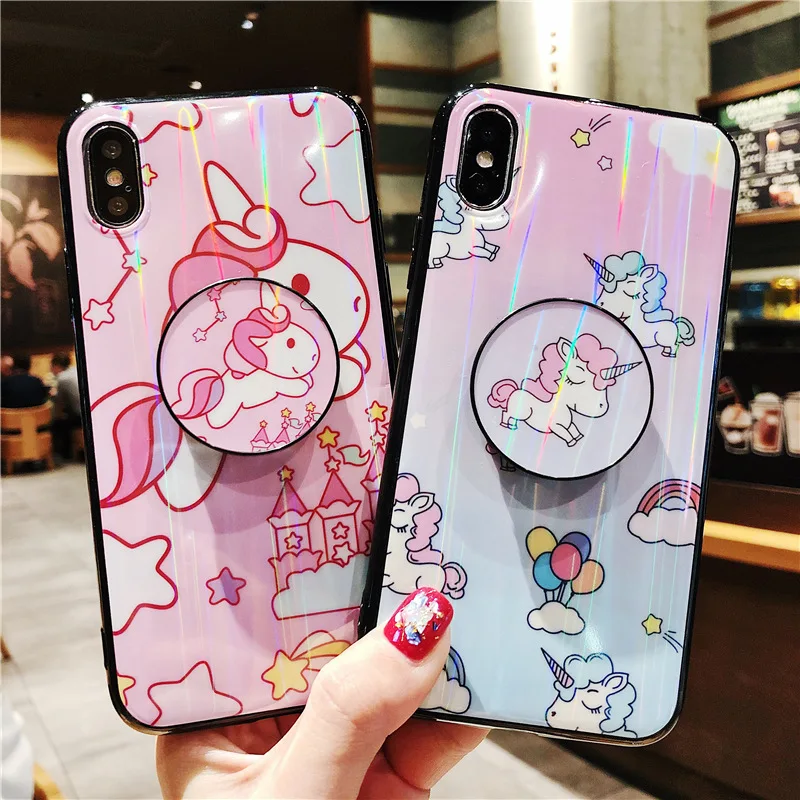 Роскошный чехол для телефона L с кольцом держателем iPhone Xs 8 8Plus 7 7Plus 6 6Plus X