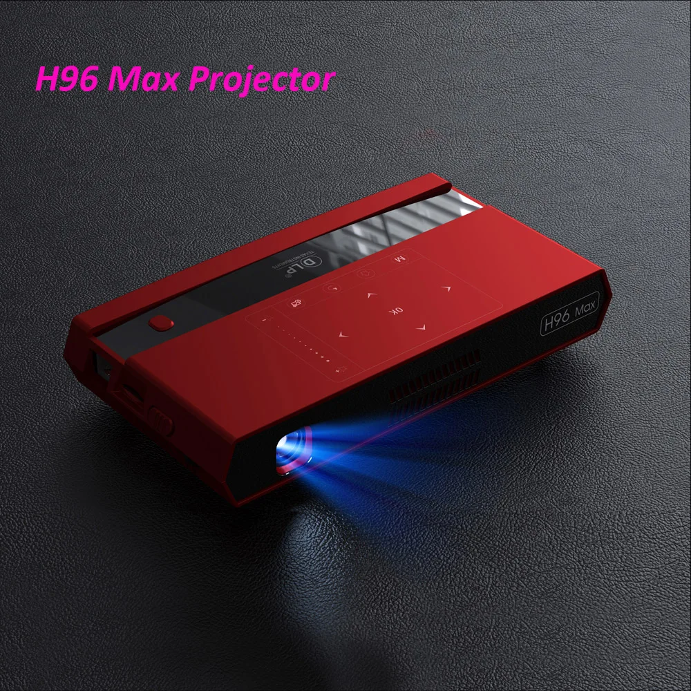 H96 Max Mini DLP 4 k Projecteur Восьмиядерный Android портативный домашний видеокинотеатр Bluetooth HD-IN 5G wifi tv Box 2 Гб 16 Гб DHL