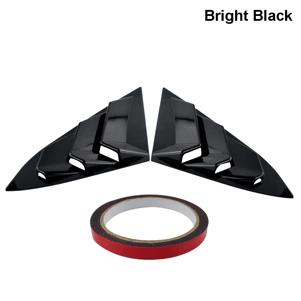 Bright black Заднее окно четверть боковое вентиляционное окно жалюзи колпак воздухозаборника для Honda Civic 10th автостайлинг запчасти - Цвет: Bright black