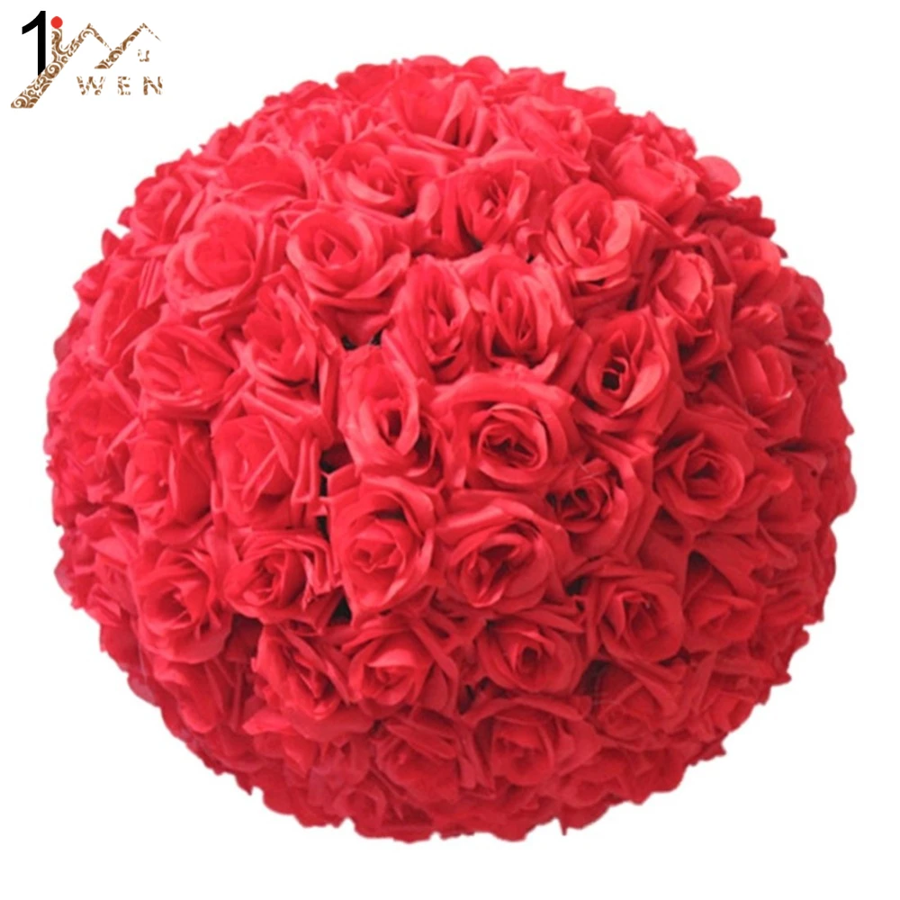 

10PCS 8" Wedding Artificial Rose Silk Flower Ball Hanging Wedding Centerpiece Road Lead Flowers