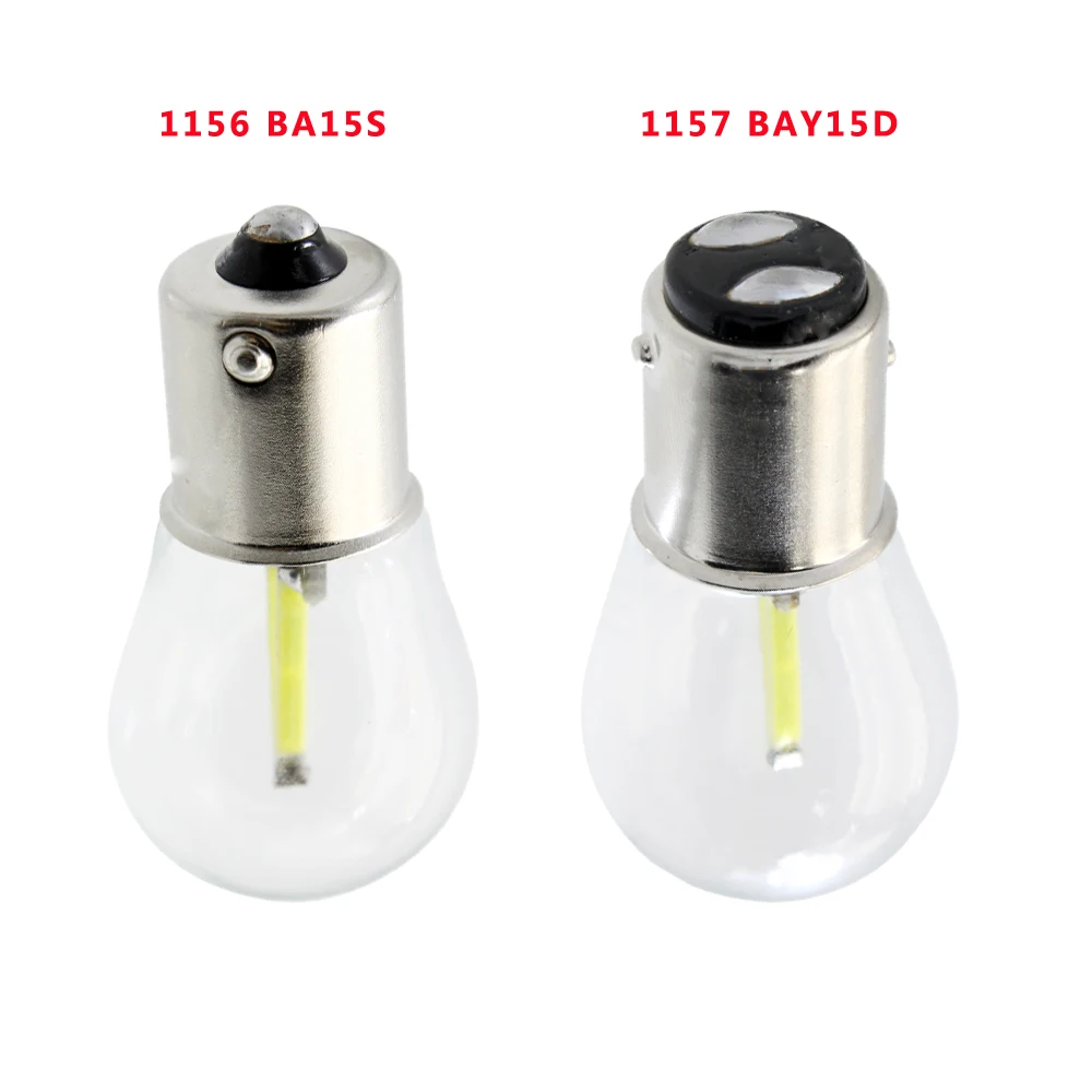 1 шт. 1156 BA15S BAU15S PY21W 1157 BAY15D Авто светодио дный нити Light 2 COB лампы поворотов Тормозная
