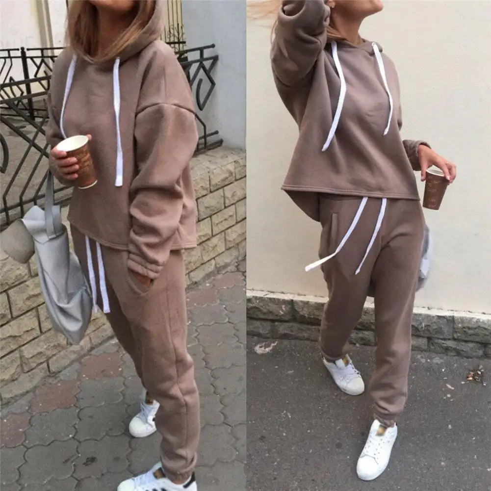 Весенний спортивный костюм с длинными рукавами толстовки капюшоном