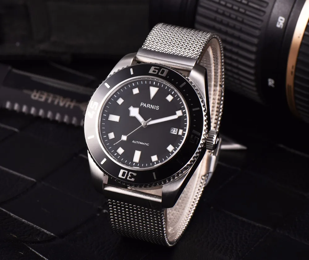 Часы наручные Parnis автоматические водонепроницаемые 45 мм 100 м|watch style|watch ceramicwatch