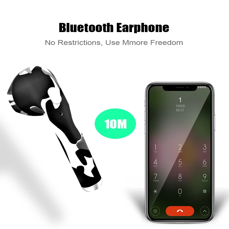 Цветные беспроводные Bluetooth наушники M & J i7s Tws Спортивная гарнитура вкладыши с