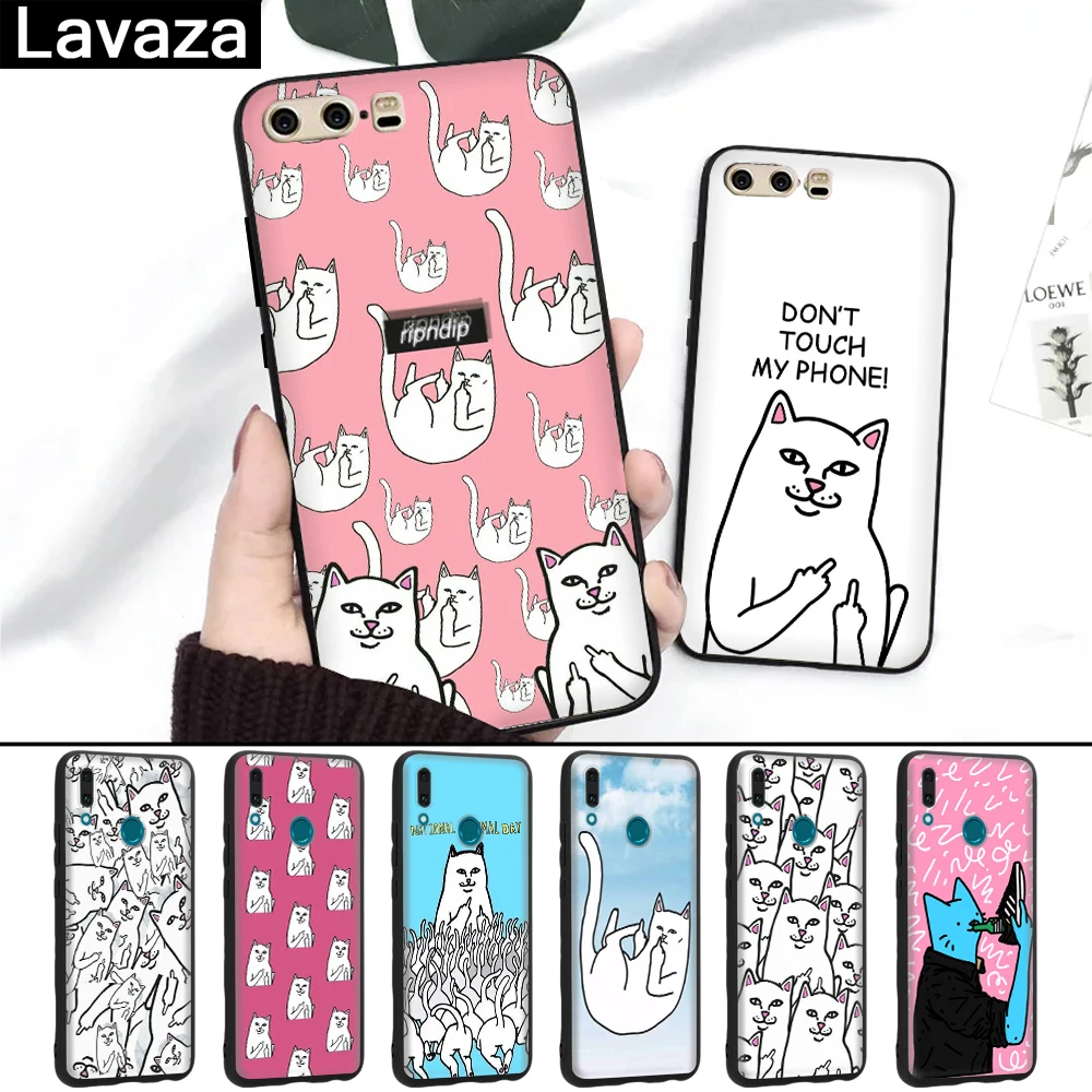 Lavaza модный Забавный силиконовый чехол с принтом кота для huawei P8 Lite P9 Mini P10 P20 Pro P Smart P30