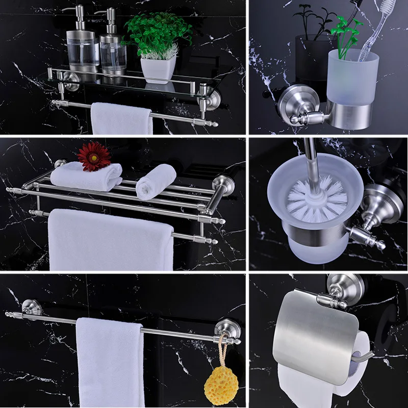 304 набор аксессуаров для ванной из нержавеющей стали настенный крючок полотенец
