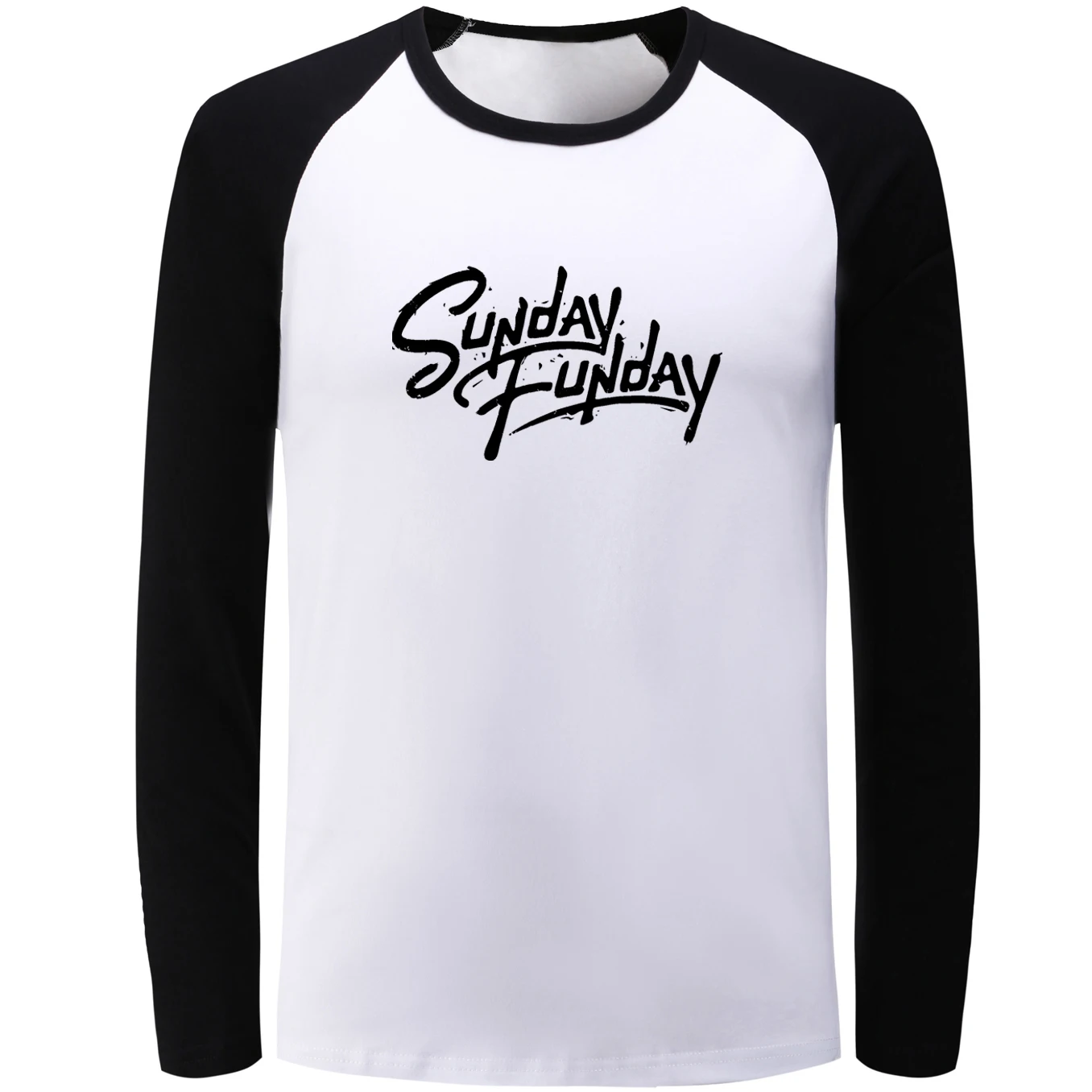 Футболка с длинным рукавом реглан и надписью смешное воскресенье|t shirt men|long sleeve t