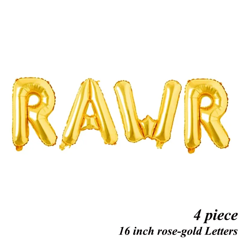 16 inch Gold RAWR 1 шт., тираннозавр, рапторы, трицератопс, динозавр Юрского периода, большой размер, воздушные шары для мальчиков на день рождения, декор для детского душа, гелиевые шары - Цвет: 16 inch Gold RAWR