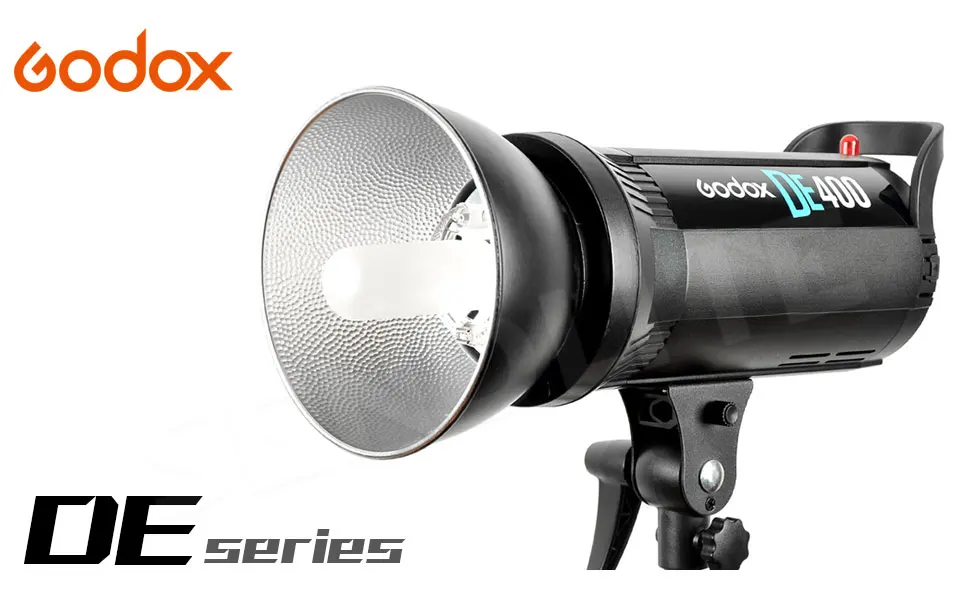 Godox DE400 Фотостудия вспышка светильник 400 Вт GN65 компактный стробоскоп светильник ing фотография лампа голова 400Ws