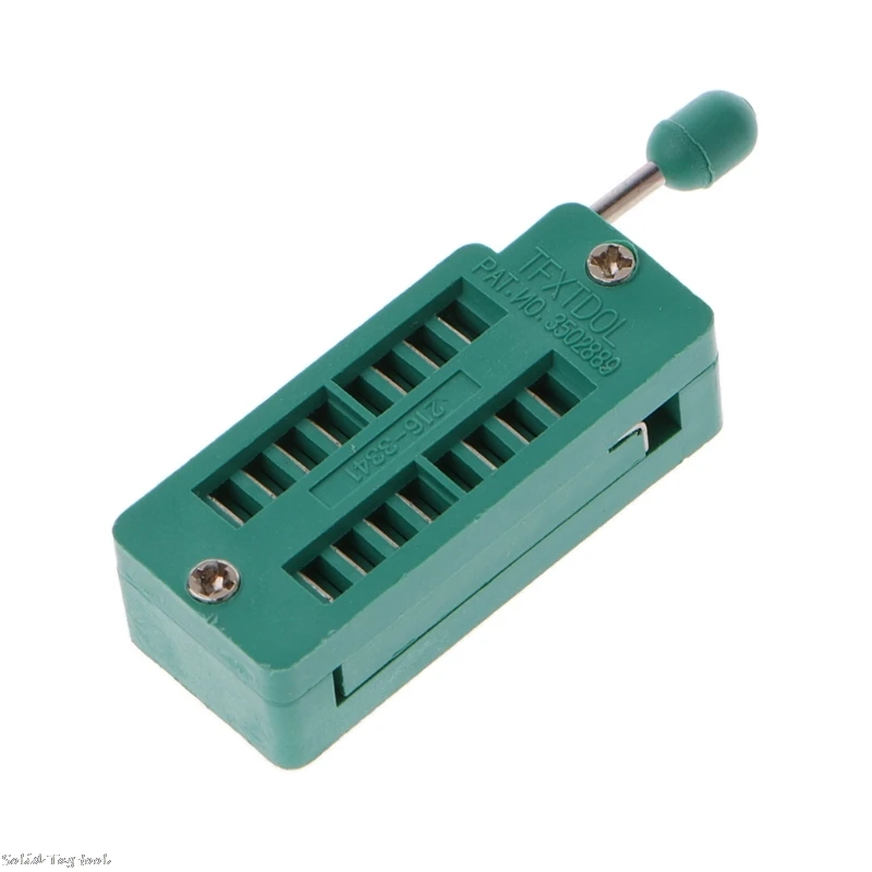 Универсальная сварочная розетка ZIF IC 16 20 24 28 40 P Pin 2 54 мм с зеленым погружением |
