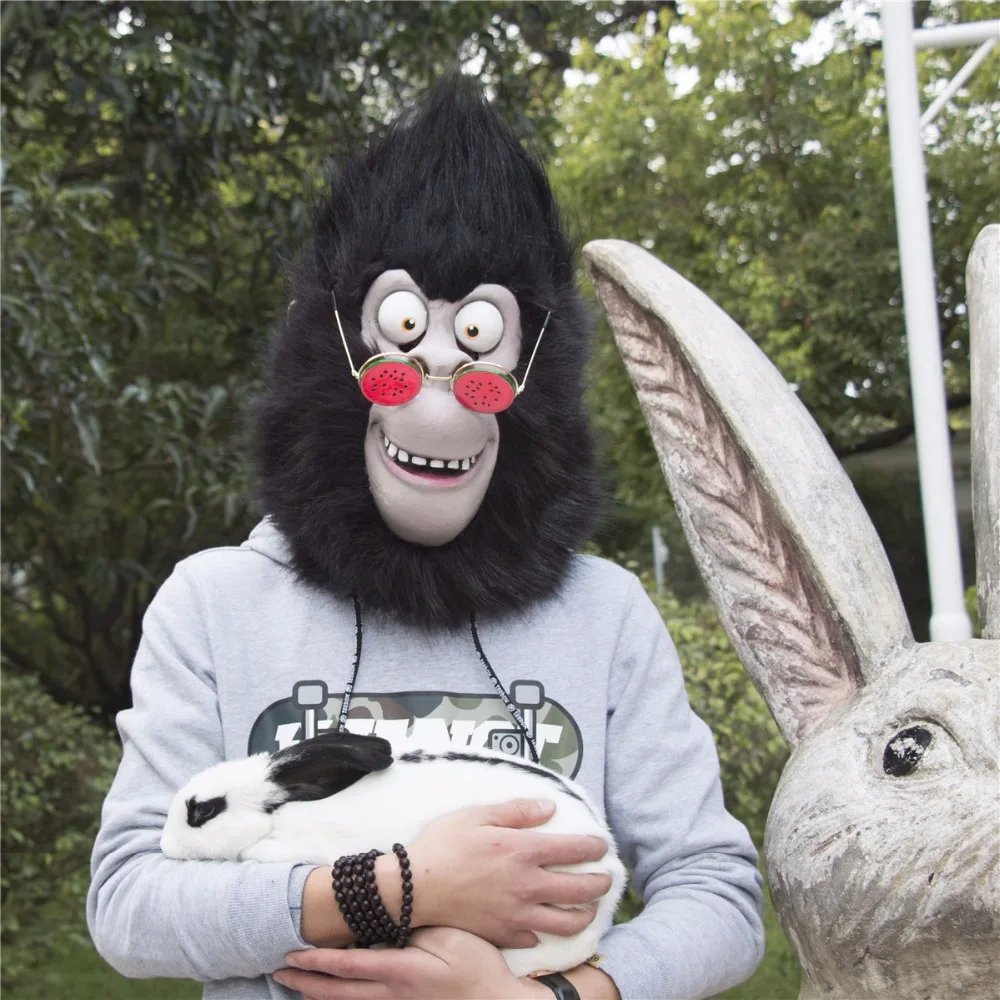 2016 фильм петь Косплэй Горилла Джонни латексная маска гориллы маски животных