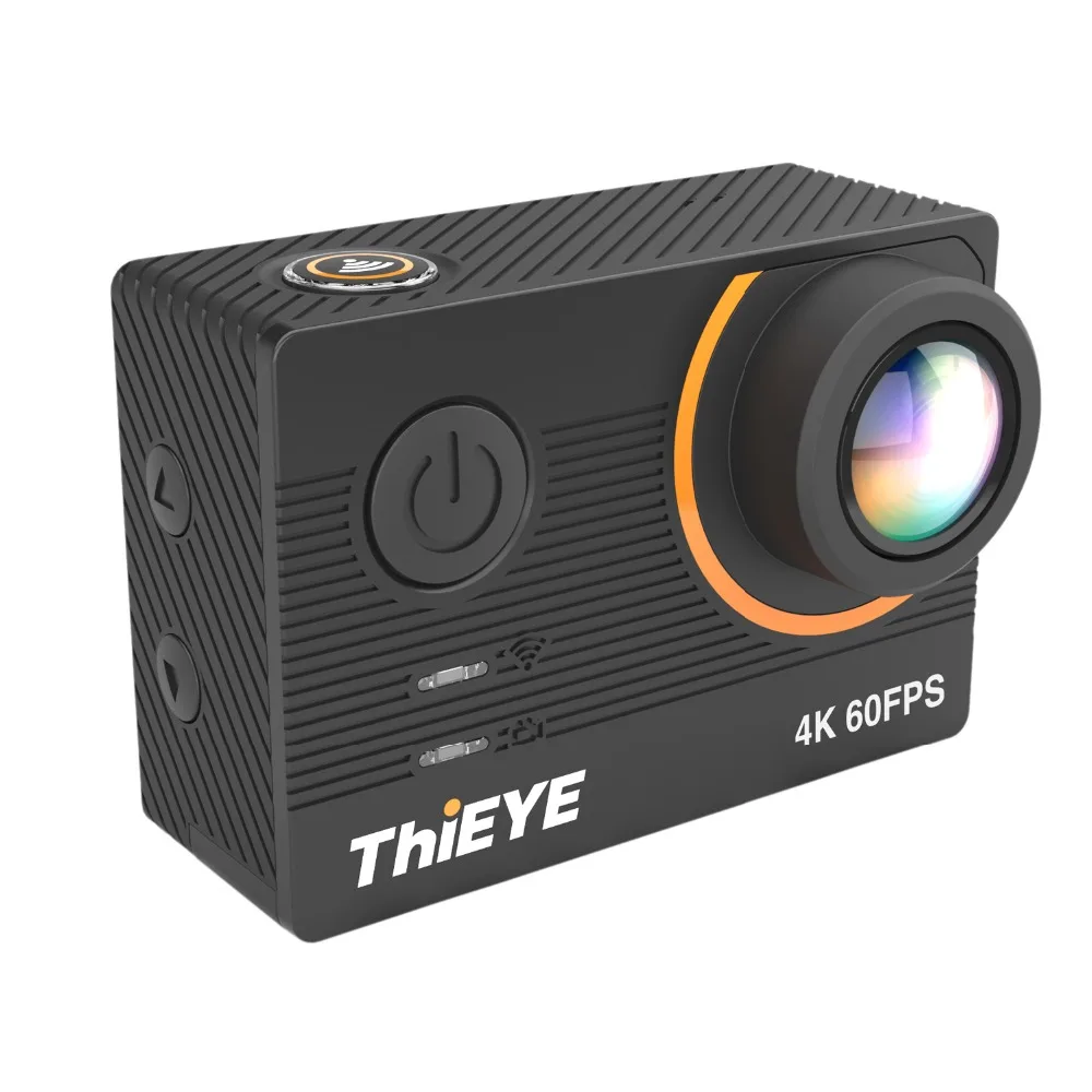 Экшн-камера theye T5 Pro Real Ultra HD 4K 60fps с сенсорным экраном, Wi-Fi, с пультом дистанционного управления, подводная спортивная камера 60 м
