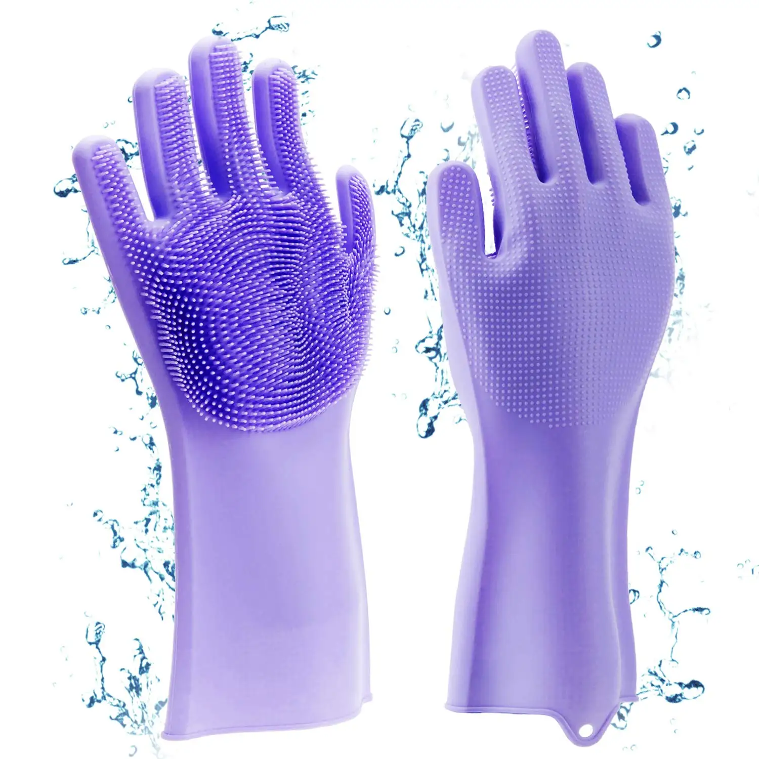 purple Pet Волшебные силиконовые перчатки для мытья посуды для очистки промывки посуды-силиконовая губка для мытья посуды перчатки для мытья посуды кухонная машина - Цвет: purple
