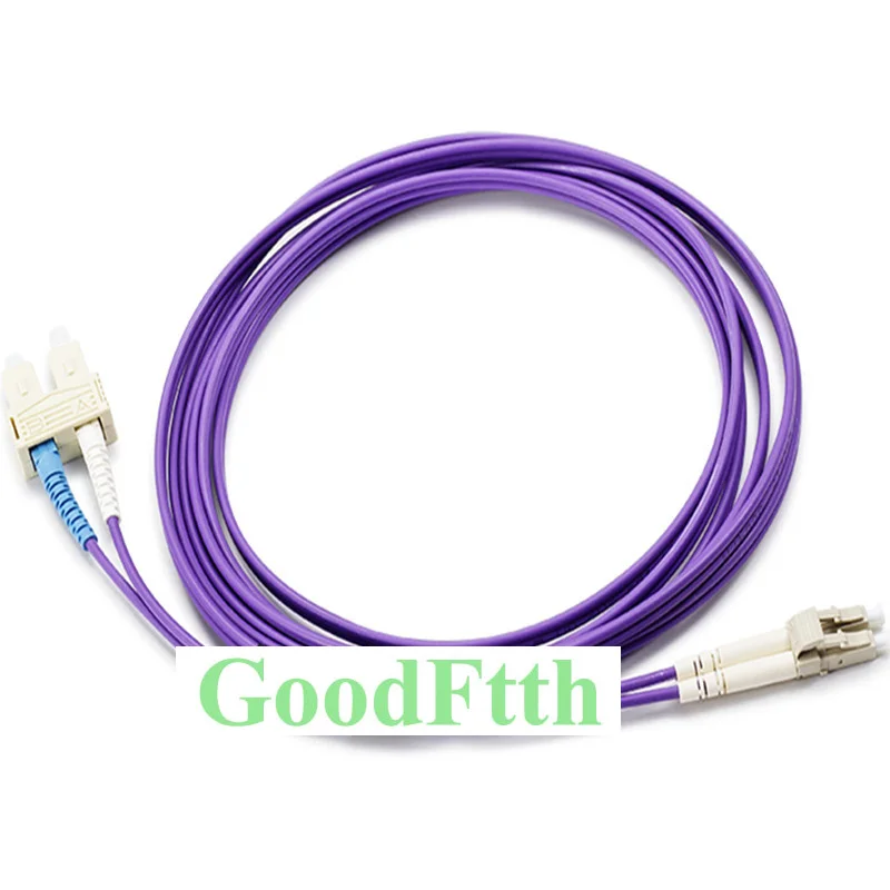 Волоконно-оптический патч-шнуры Джемперы SC-LC LC-SC OM4 дуплекс GoodFtth 1-15 м 6 шт./лот |