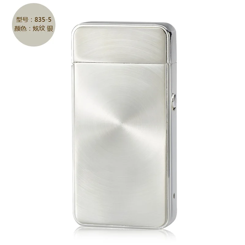 USB зарядка Ветрозащитный мерного рельефа зажигалки двойной дуга Пульс дуги