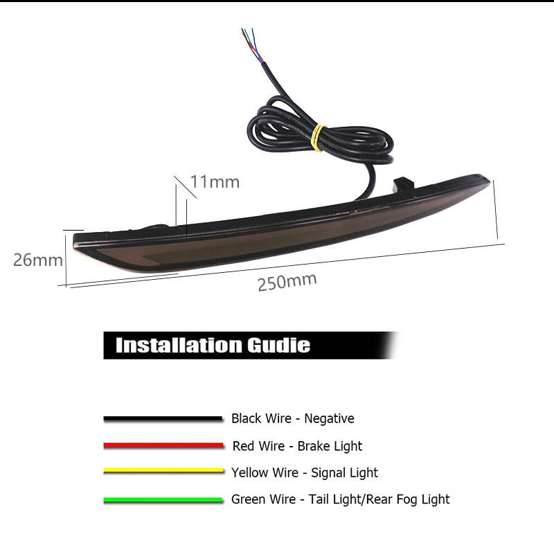 JDM жидкий стиль Светодиодный отражатель бампера задний светильник s для 2013 up Ford