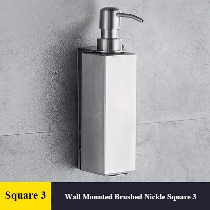 brushed nickel 4 Черный/Матовый никель кухня мыло диспенсер кухонная раковина из нержавеющей стали дозатор жидкого мыла палубное крепление/настенный - Цвет: brushed nickel 4