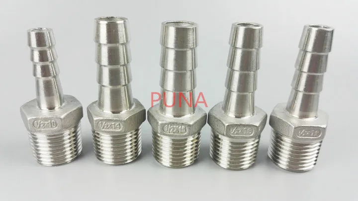 20 мм x 1 ''BSP наружная резьба 304 фитинги из нержавеющей стали шлангный хвостовый