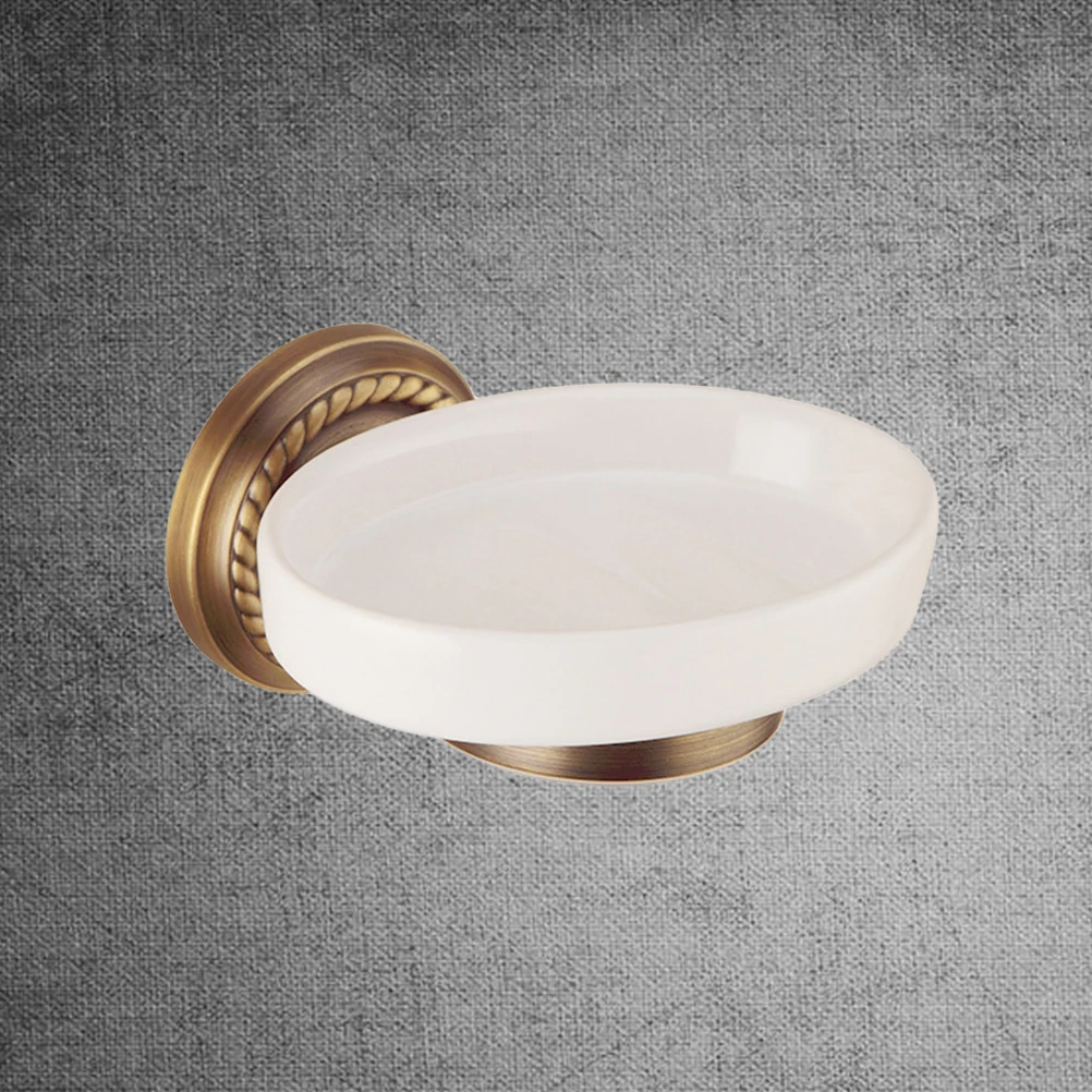 Античное медное мыльница настенный винтажный керамический поднос для мыла