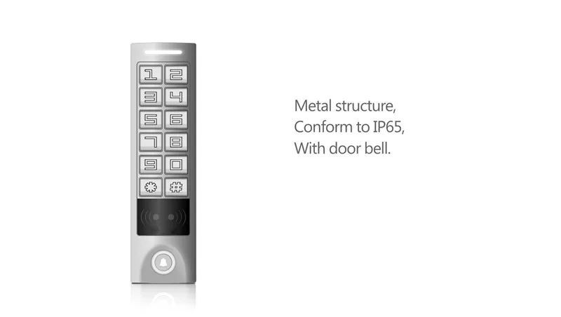 XJQ Slim Design RFID Card Access Control Metal Proximity Door Controller Waterproof Password Keypad System | Безопасность и защита