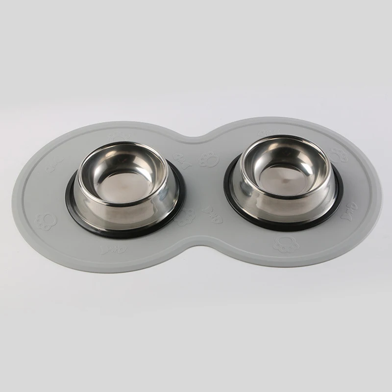 Силиконовый коврик для кормления домашних животных легко чистится подставка