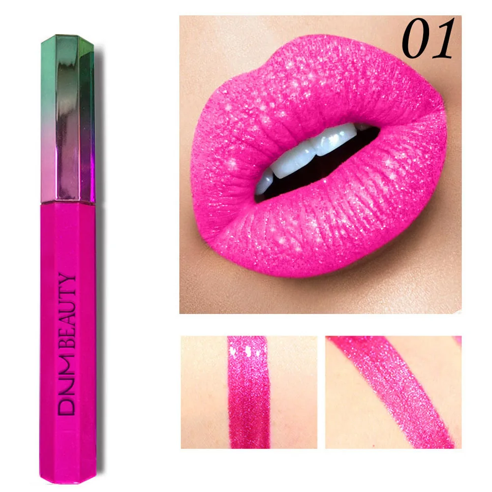 12 Colors Women Sexy Diamond Chameleon Metal Pearl Lip Gloss Matte Velvet Glossy Lipstick Cosmetic Tool Brillo de labios | Красота и