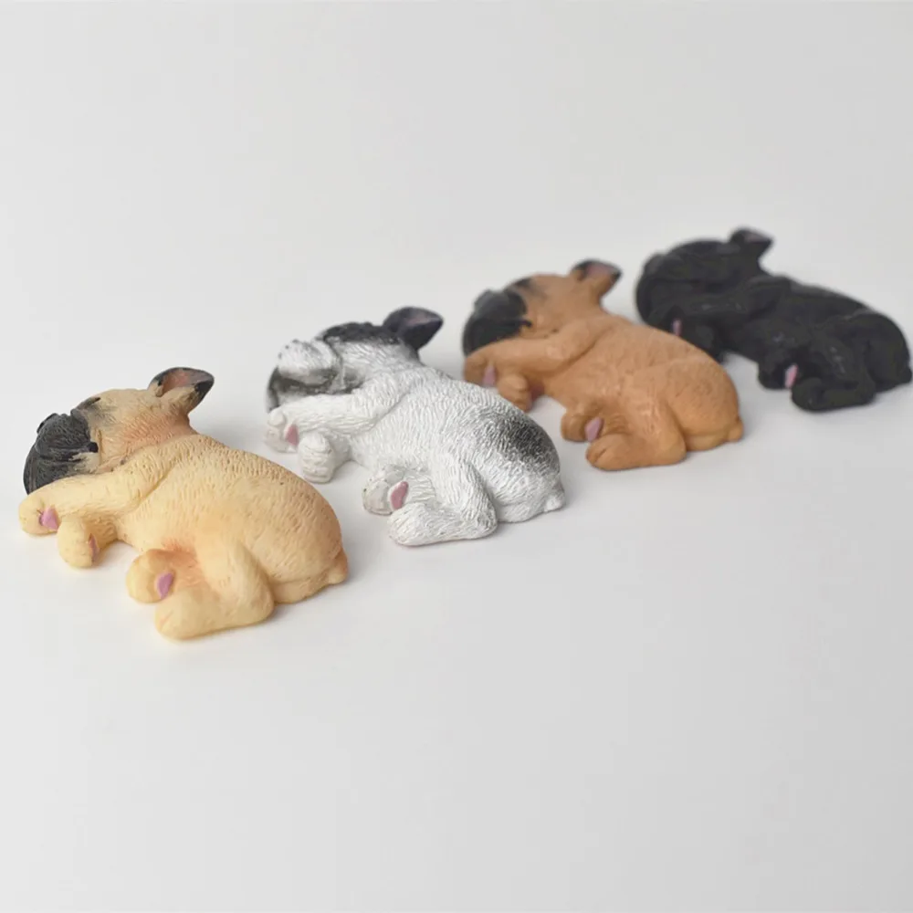 Кавайная Сонная имитация Французский бульдог полимерная игрушка фигурка