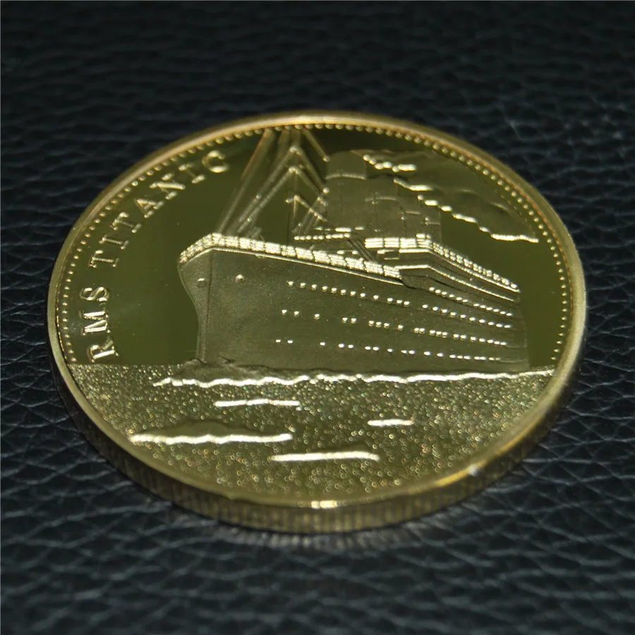 

RMS Titanic Gold Plated Commemorative Coin Journey of the Titanic