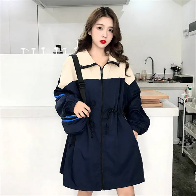 Весна 2020 новинка Женская ветровка Корейская версия Ретро стиль средняя длина