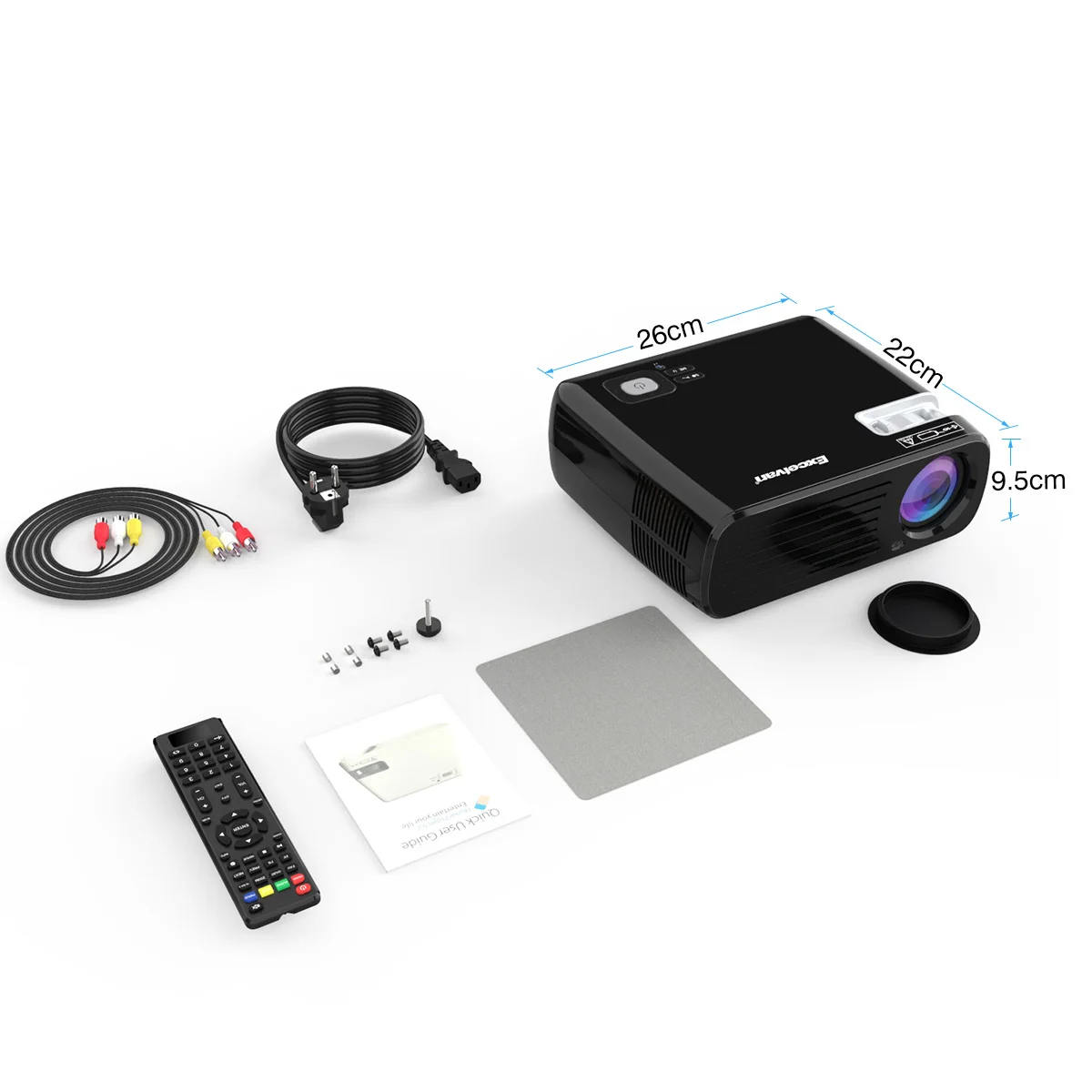 Excelvan BL-23 2600 люмен домашний проектор портативный мини светодиодный HD проектор Поддержка 1080P 3D 1024*600 с HDMI проектором для телефона