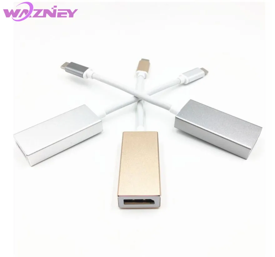 USB C type адаптер для дисплея 3 1 DP опора переходника 4 K UHD 1080 P Macbook Pro 2015/2016/2017| |